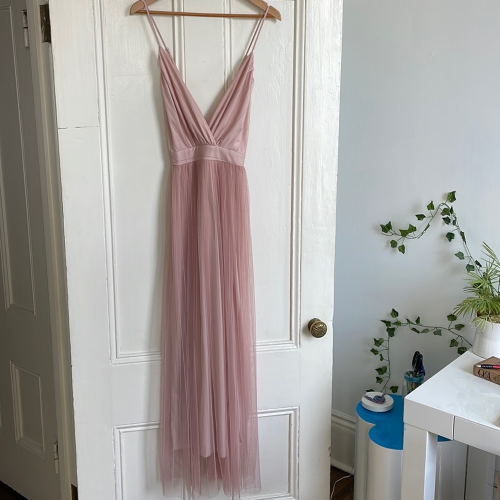 dusty pink dress